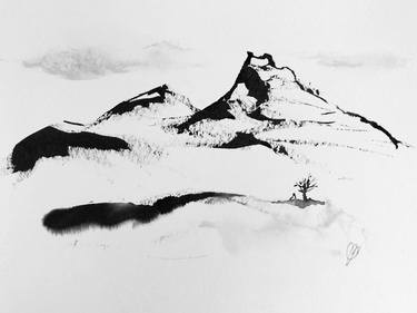 Original Minimalism Landscape Drawings by Jules Morissette