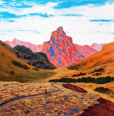 Original Conceptual Landscape Painting by Jules Morissette