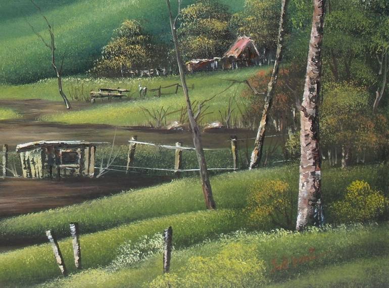 Original Impressionism Landscape Painting by Sead Pozegic