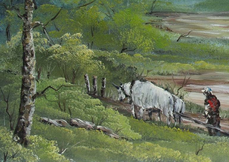 Original Impressionism Landscape Painting by Sead Pozegic