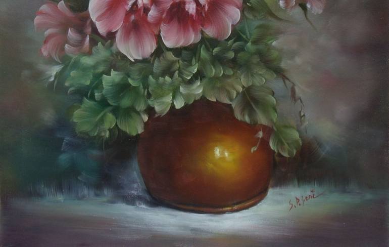 Original Impressionism Still Life Painting by Sead Pozegic