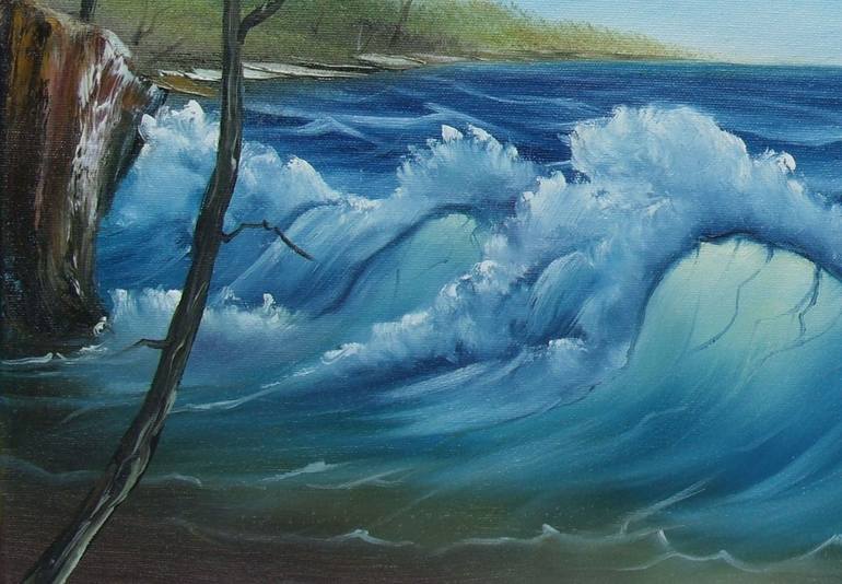 Original Impressionism Seascape Painting by Sead Pozegic