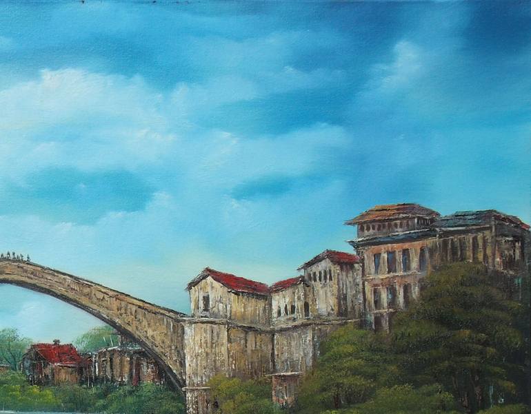 Original Impressionism Landscape Painting by Sead Pozegic