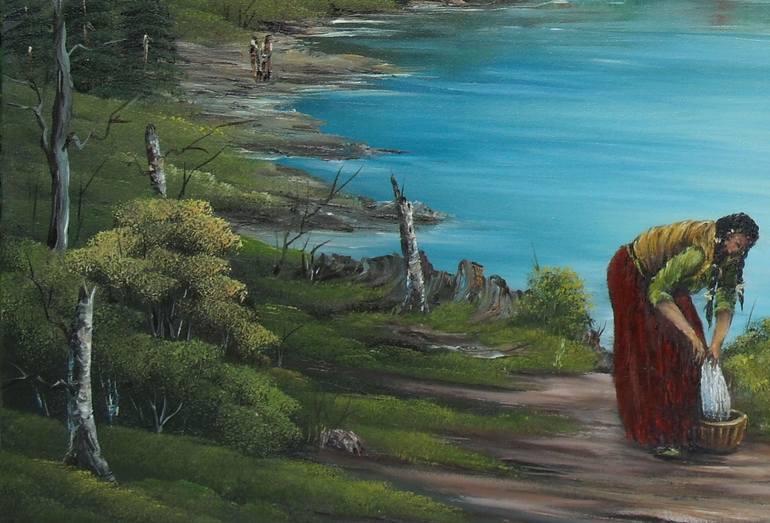 Original Impressionism Landscape Painting by Sead Pozegic