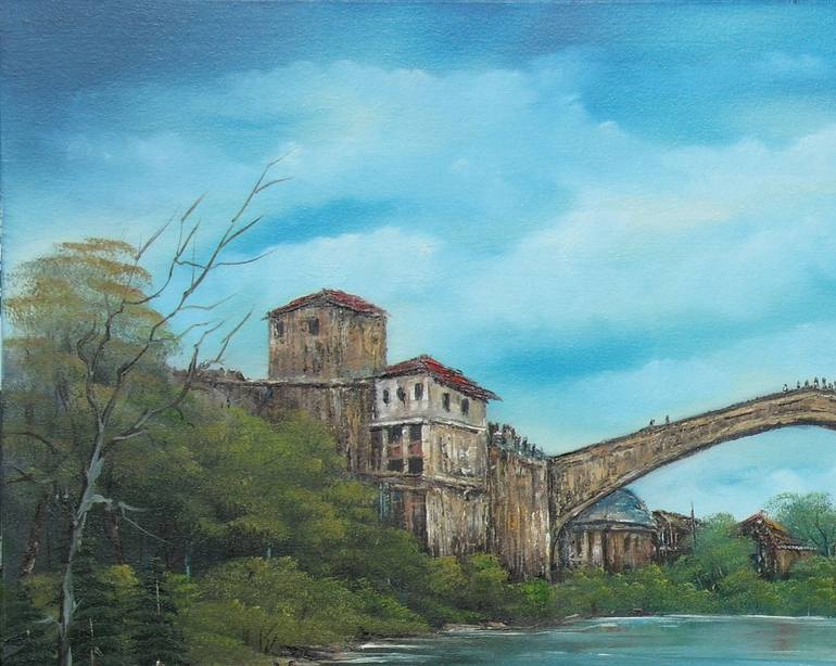 Original Impressionism Landscape Painting by Sead Pozegic