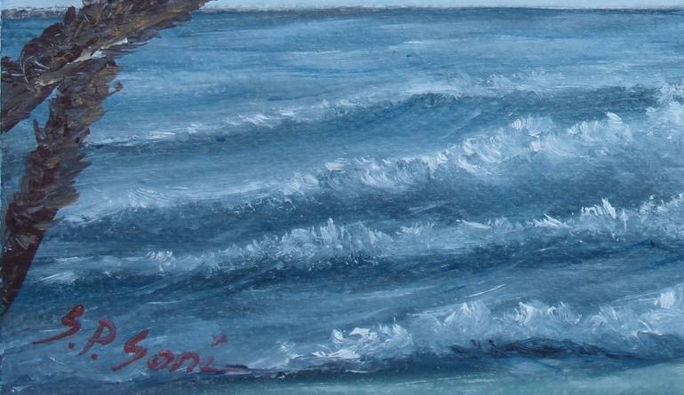 Original Impressionism Seascape Painting by Sead Pozegic