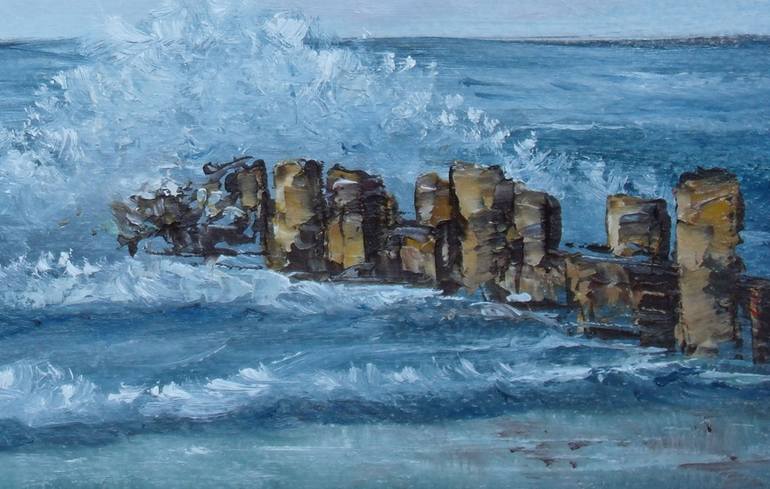 Original Impressionism Seascape Painting by Sead Pozegic