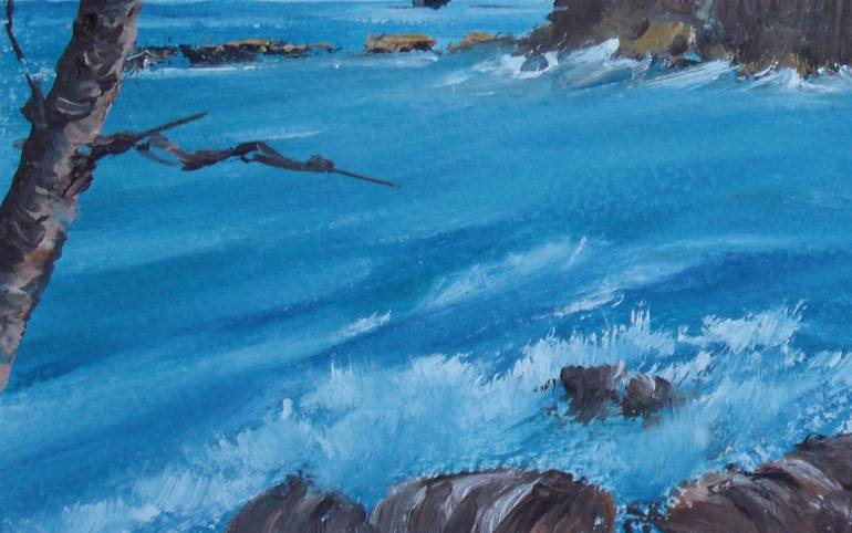 Original Impressionism Seascape Painting by Sead Pozegic