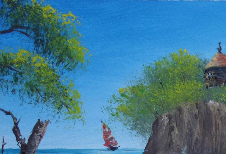 Original Impressionism Seascape Painting by Sead Pozegic