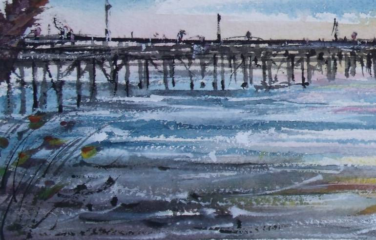 Original Impressionism Seascape Painting by Sead Pozegic