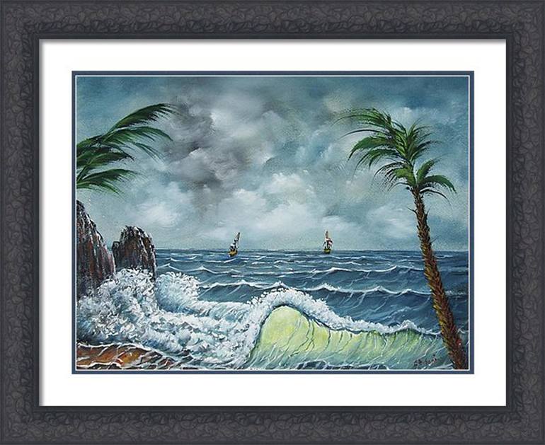 Original Impressionism Seascape Painting by Sead Pozegic