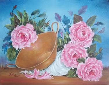 Original Impressionism Still Life Paintings by Sead Pozegic