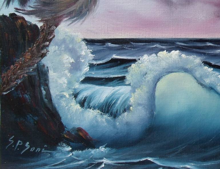 Original Impressionism Seascape Painting by Sead Pozegic