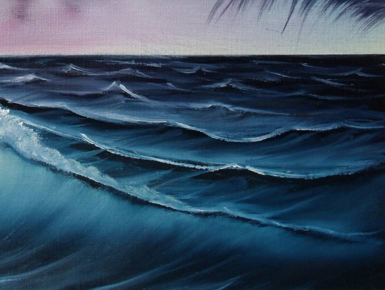 Original Impressionism Seascape Painting by Sead Pozegic