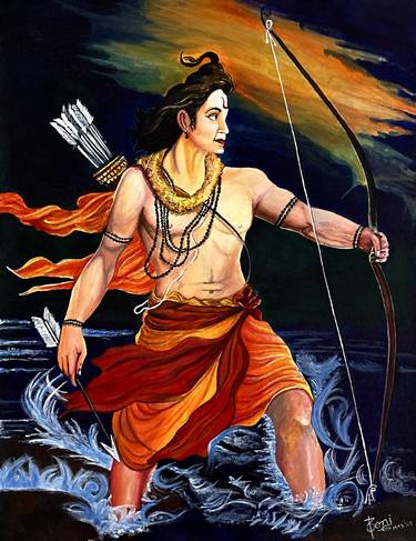Original Portraiture Religion Painting by Priyesh Soni