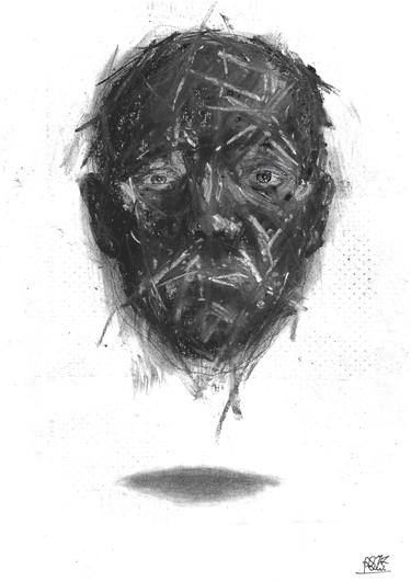 Original Expressionism Portrait Drawings by Reece Swanepoel