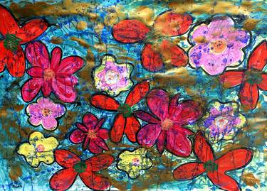 Original Expressionism Botanic Paintings by Zazulete Ynn