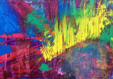 Original Fine Art Abstract Paintings by Zazulete Ynn