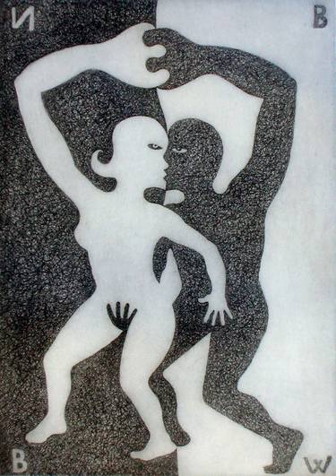 Original Surrealism Erotic Printmaking by Gennaro Cicalese