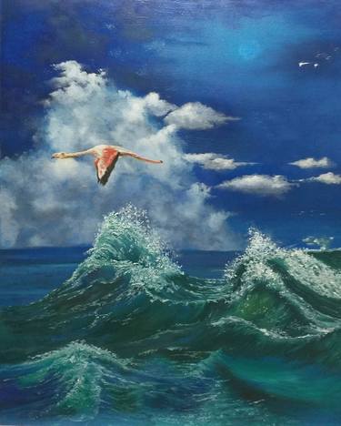 Original Contemporary Seascape Painting by Luiz Henrique da Rocha Azevedo