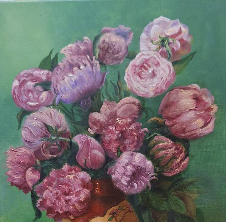 Original Figurative Floral Painting by Luiz Henrique da Rocha Azevedo