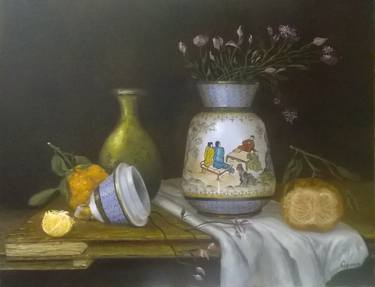 Original Figurative Still Life Paintings by Luiz Henrique da Rocha Azevedo