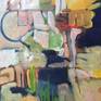 Besides large format canvases that represent the mainstream artistic program of mine, there are always smaller works that complete the collection. This is one of them.