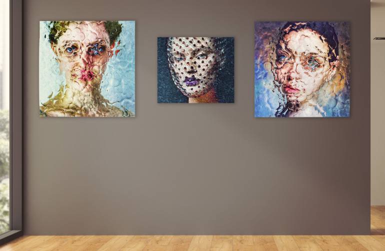 Original Modernism People Painting by Scott Curtis