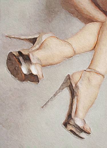 High Heels Woman's Lags Woman Power, Painting by Victoria Shalayko