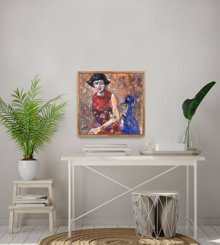 Original Expressionism People Painting by Michele Paris