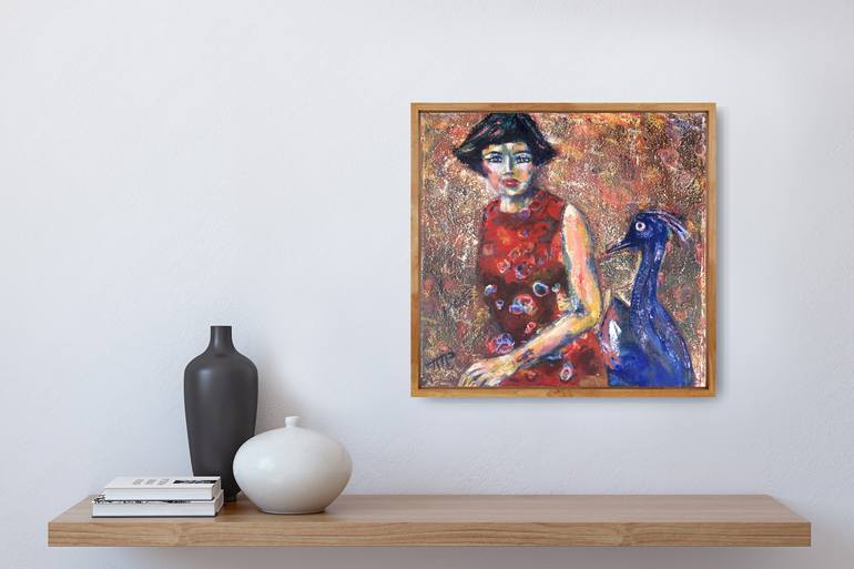 Original Expressionism People Painting by Michele Paris