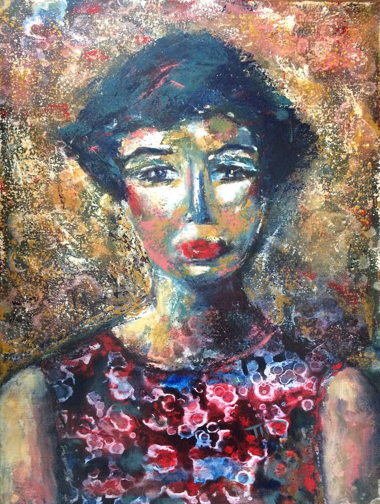 Femme solo - Solo woman 128 Painting by Michele Paris | Saatchi Art