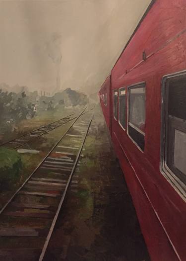 Print of Modern Train Paintings by Nils Pötting