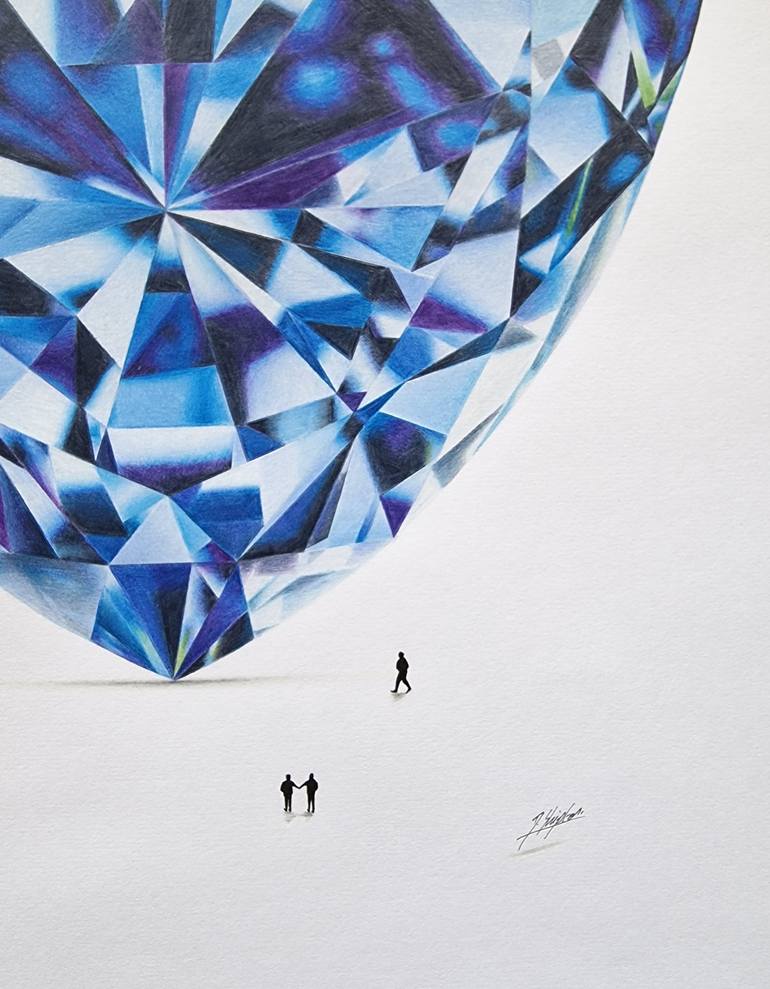 Original Realism Geometric Mixed Media by Daniel Shipton