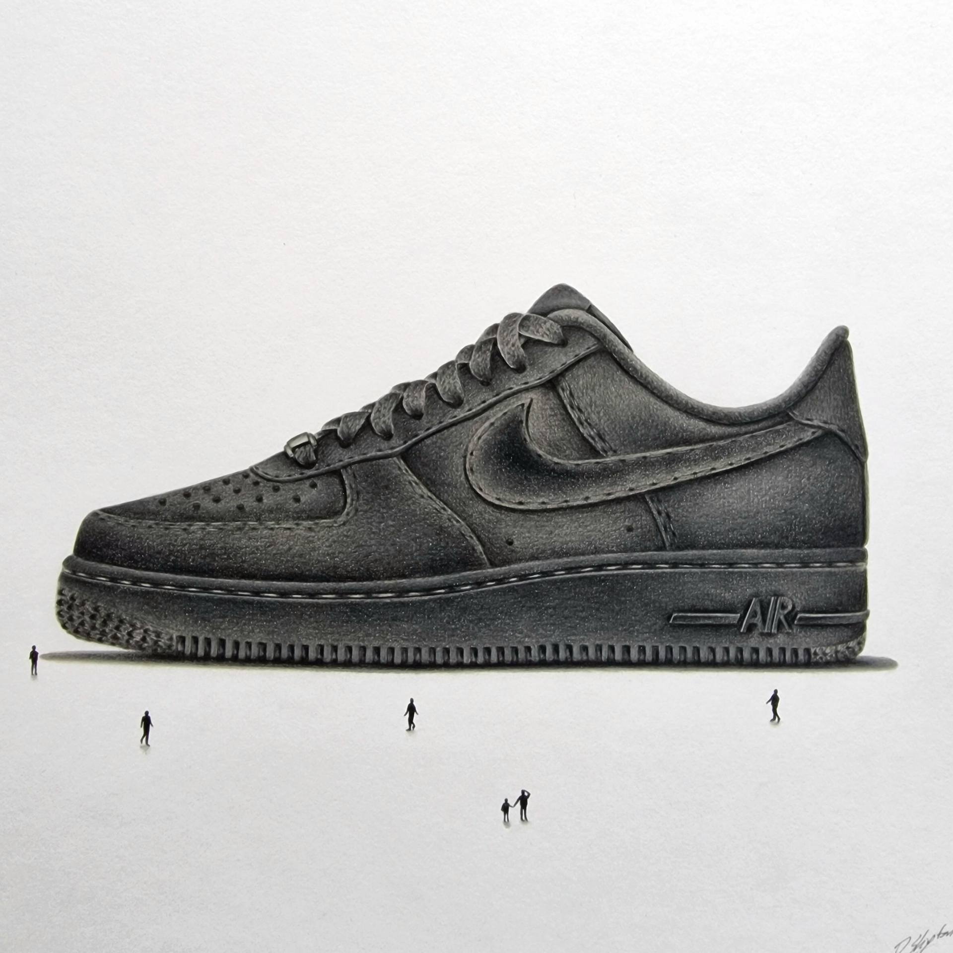 air force 1 custom black and white
