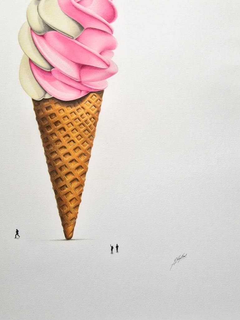 Original Surrealism Food & Drink Drawing by Daniel Shipton