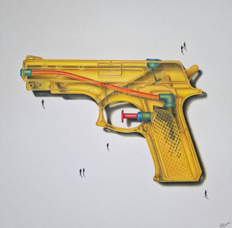 Original Surrealism Pop Culture/Celebrity Drawing by Daniel Shipton