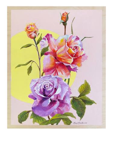 Original Fine Art Floral Paintings by Guy Boster