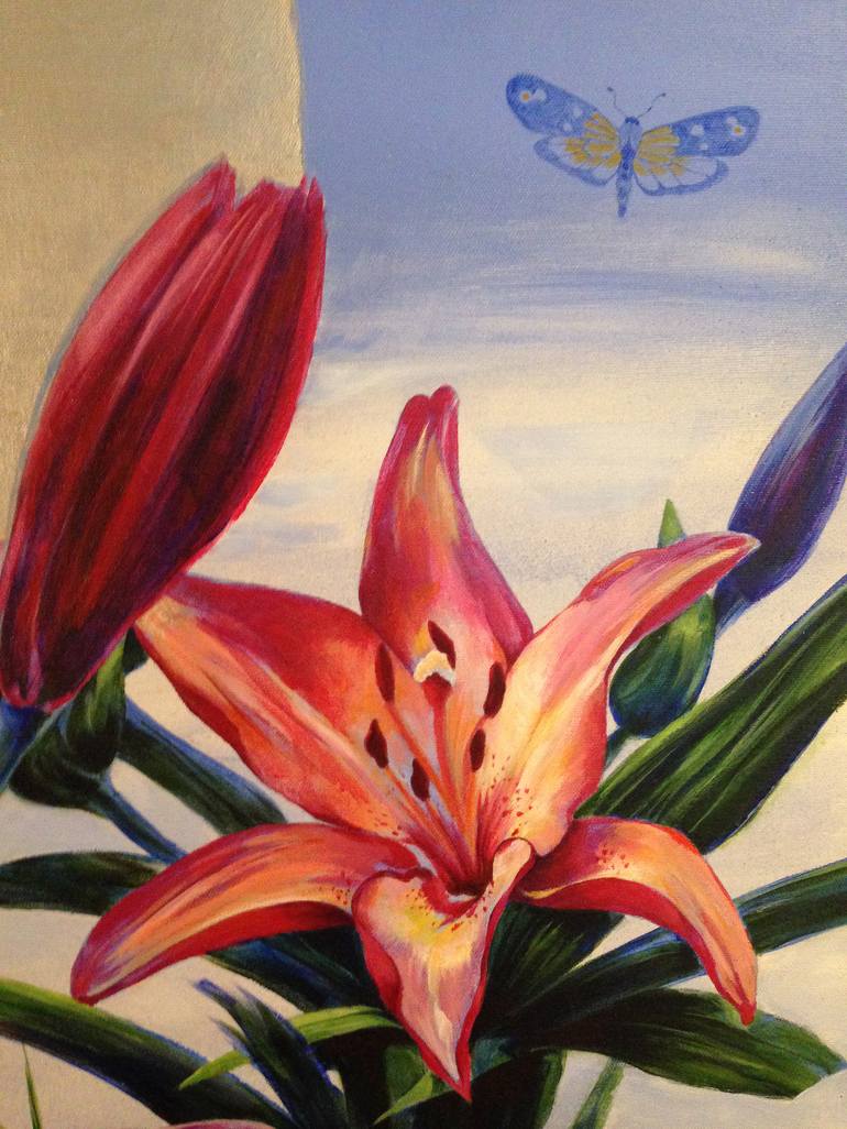 Original Floral Painting by Guy Boster