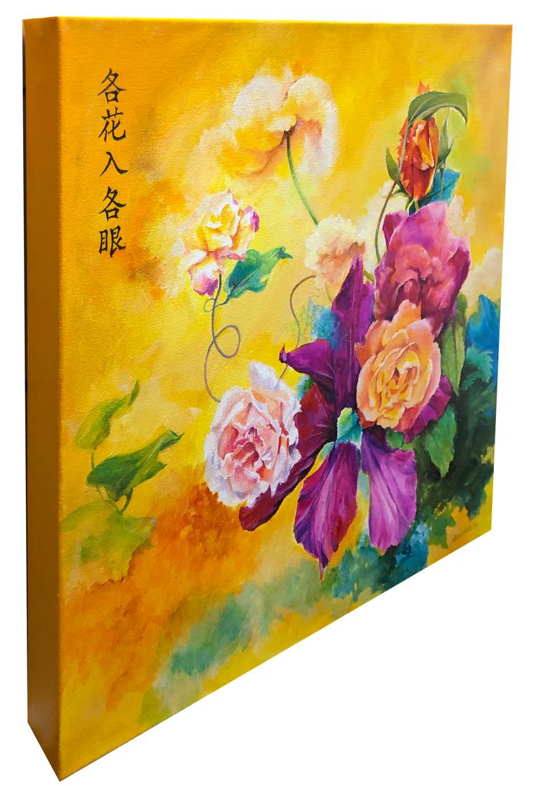 Original Realism Floral Painting by Guy Boster