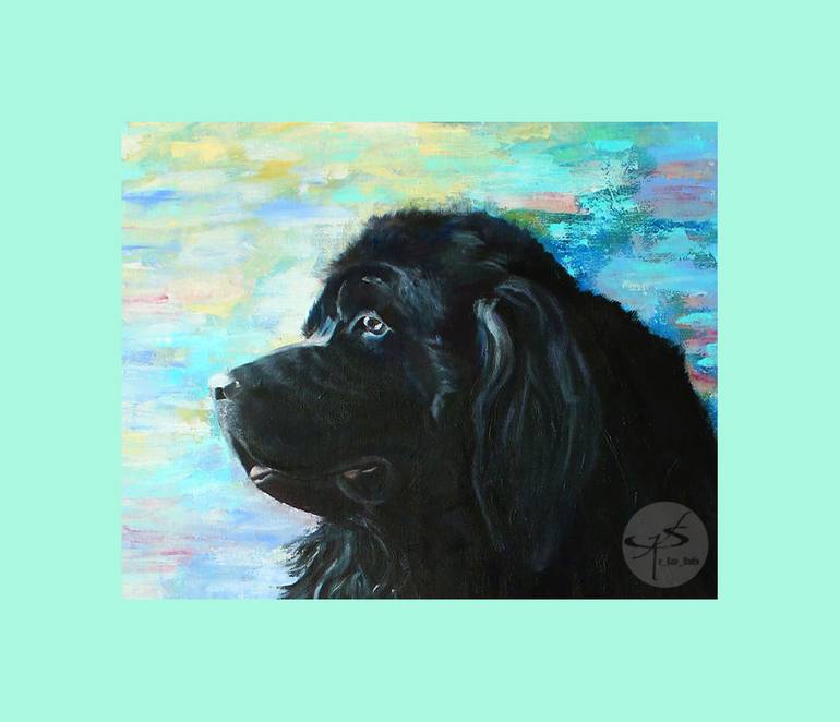 Original Impressionism Dogs Painting by Katerina Petrovskaya