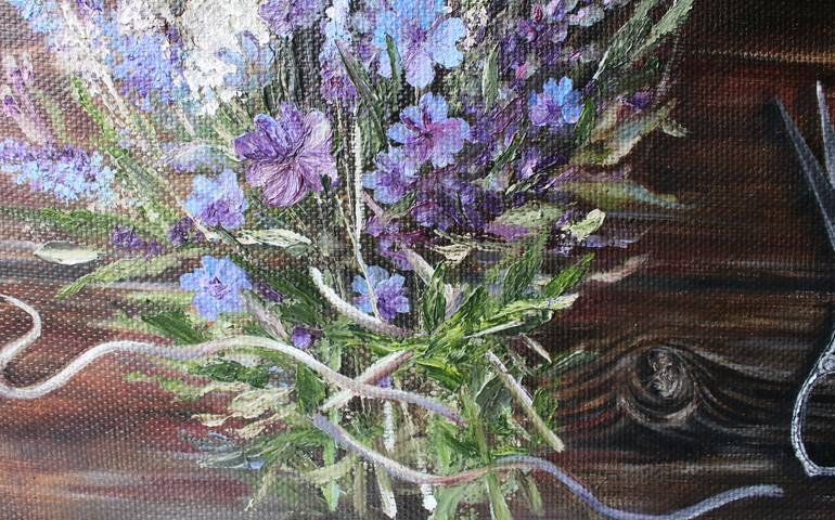 Original Art Deco Floral Painting by Katerina Petrovskaya