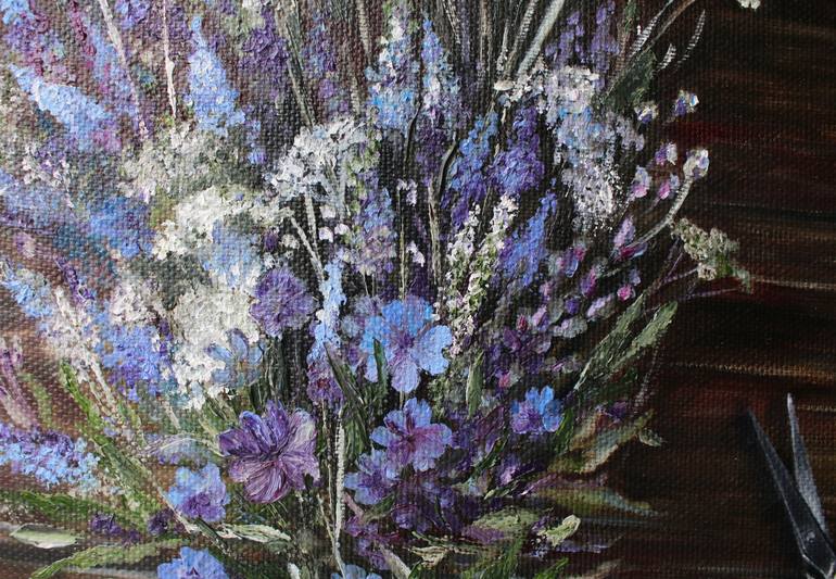 Original Art Deco Floral Painting by Katerina Petrovskaya