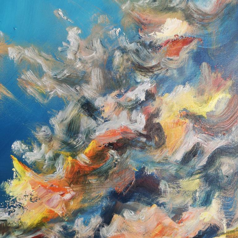 Original Abstract Seascape Painting by Auriane Phillippon