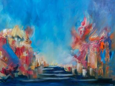 Original Abstract Expressionism Landscape Paintings by Auriane Phillippon