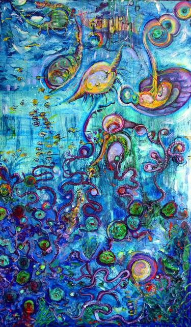 Original Abstract Expressionism Science/Technology Paintings by Robin Herrick