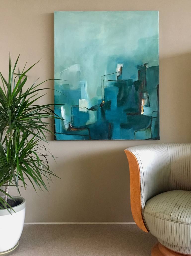 Original Expressionism Abstract Painting by Carrie Jean Goldsmith