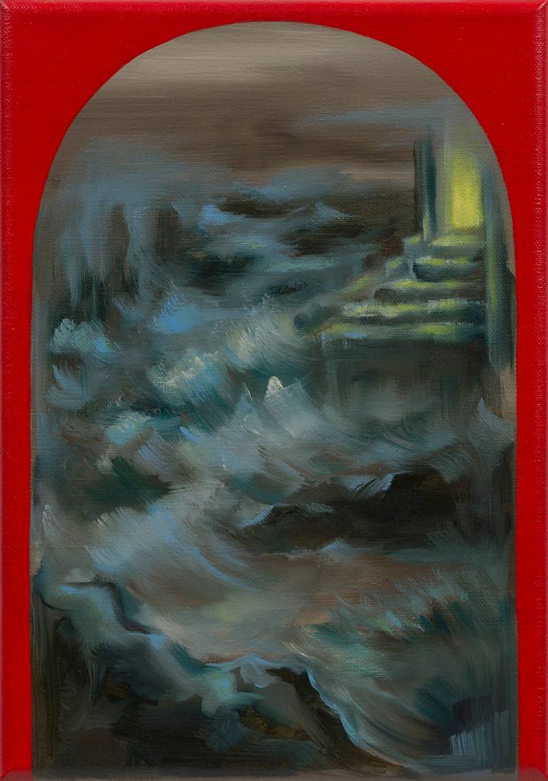 Original Impressionism Seascape Painting by Minju Kim