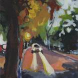 Headlights in the evening by Maja B Šolak