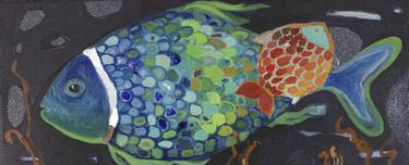 Original Abstract Expressionism Fish Paintings by Maja B Šolak